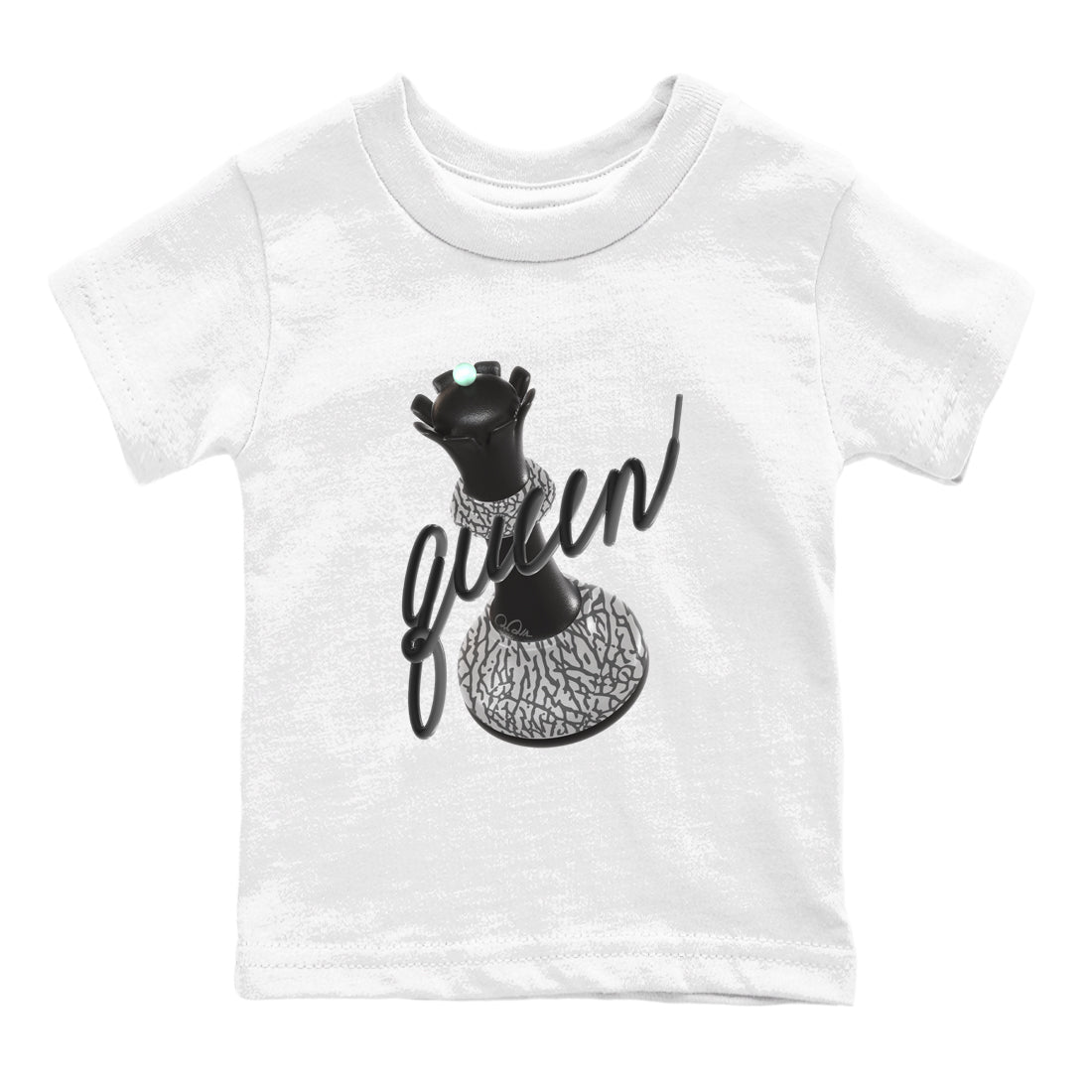 3s Green Glow shirt to match jordans 3D Queen sneaker tees Air Jordan 3 Green Glow SNRT sneaker release tees baby toddler White 2 cotton Shirt
