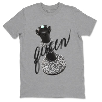 3s Green Glow shirt to match jordans 3D Queen sneaker tees Air Jordan 3 Green Glow SNRT Sneaker Release Tees unisex cotton Heather Grey 2 crew neck shirt