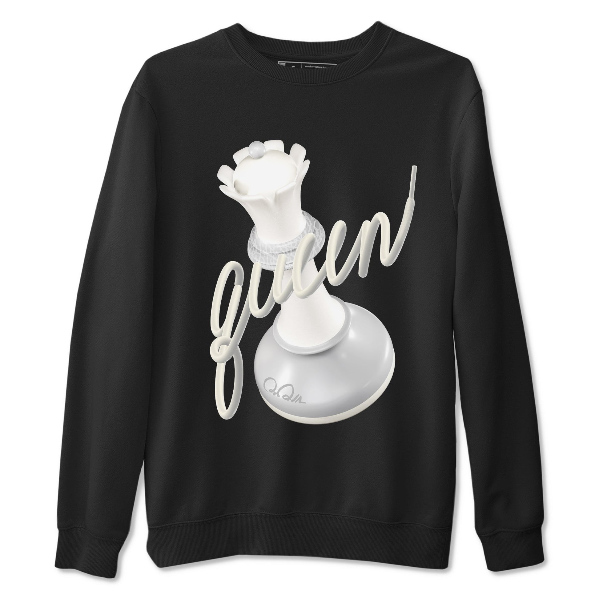 3s Ivory shirt to match jordans 3D Queen sneaker tees Air Jordan 3 Ivory SNRT Sneaker Release Tees unisex cotton Black 2 crew neck shirt