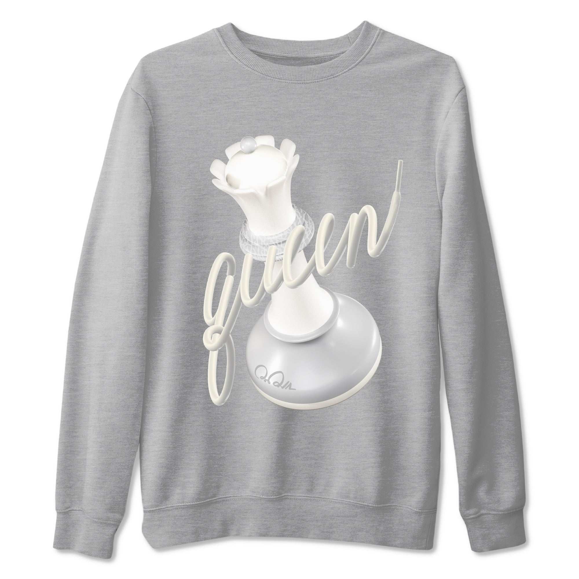 3s Ivory shirt to match jordans 3D Queen sneaker tees Air Jordan 3 Ivory SNRT Sneaker Release Tees unisex cotton Heather Grey 2 crew neck shirt