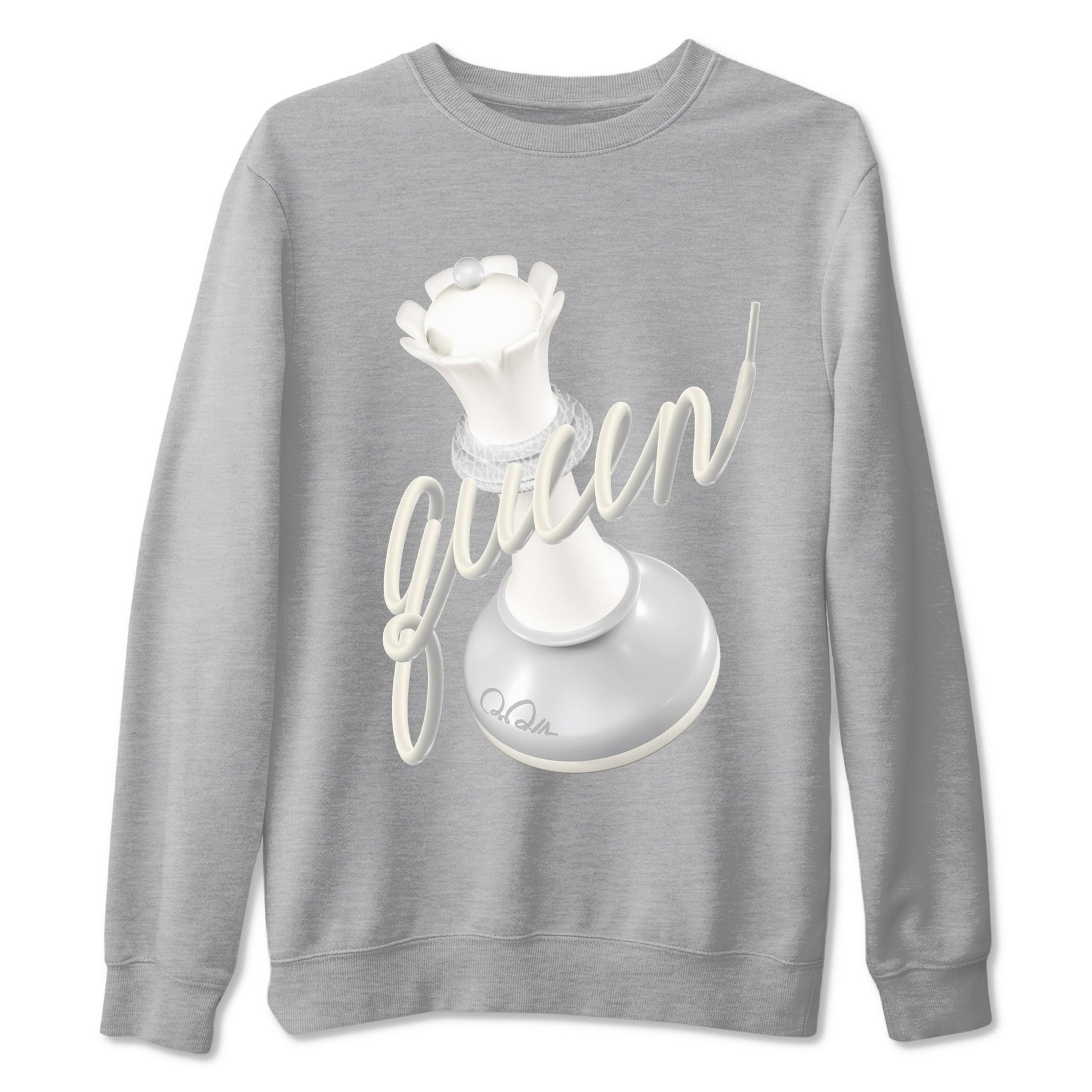 3s Ivory shirt to match jordans 3D Queen sneaker tees Air Jordan 3 Ivory SNRT Sneaker Release Tees unisex cotton Heather Grey 2 crew neck shirt