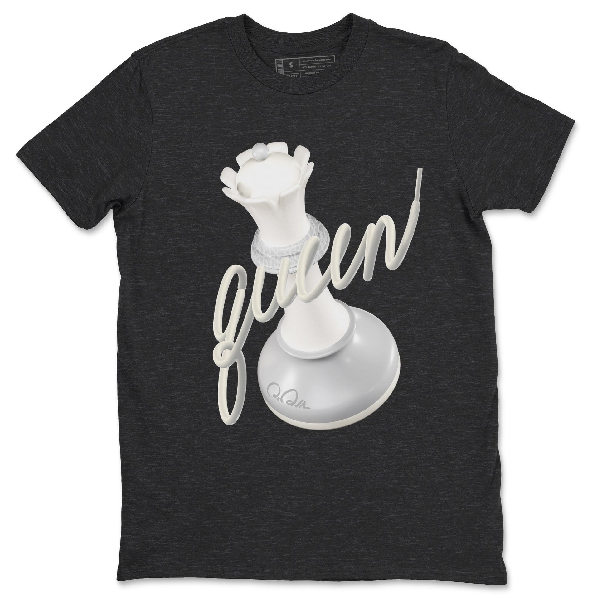 3s Ivory shirt to match jordans 3D Queen sneaker tees Air Jordan 3 Ivory SNRT Sneaker Release Tees unisex cotton Charcoal Heather 2 crew neck shirt