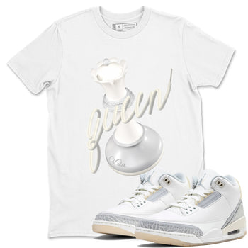 3s Ivory shirt to match jordans 3D Queen sneaker tees Air Jordan 3 Ivory SNRT Sneaker Release Tees unisex cotton White 1 crew neck shirt