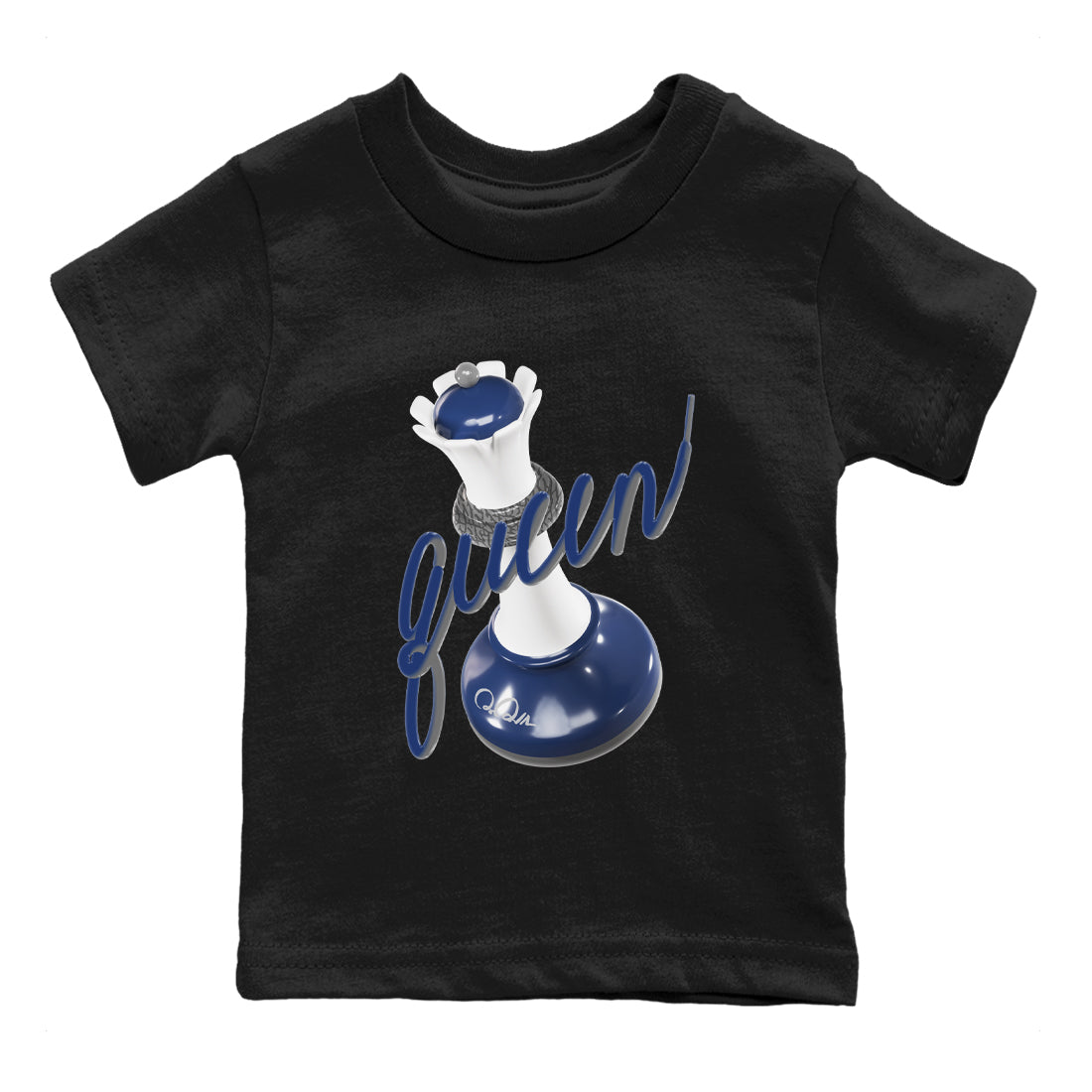 3s Midnight Navy shirt to match jordans 3D Queen sneaker tees AJ3 Midnight Navy SNRT sneaker release tees baby toddler Black 2 cotton Shirt
