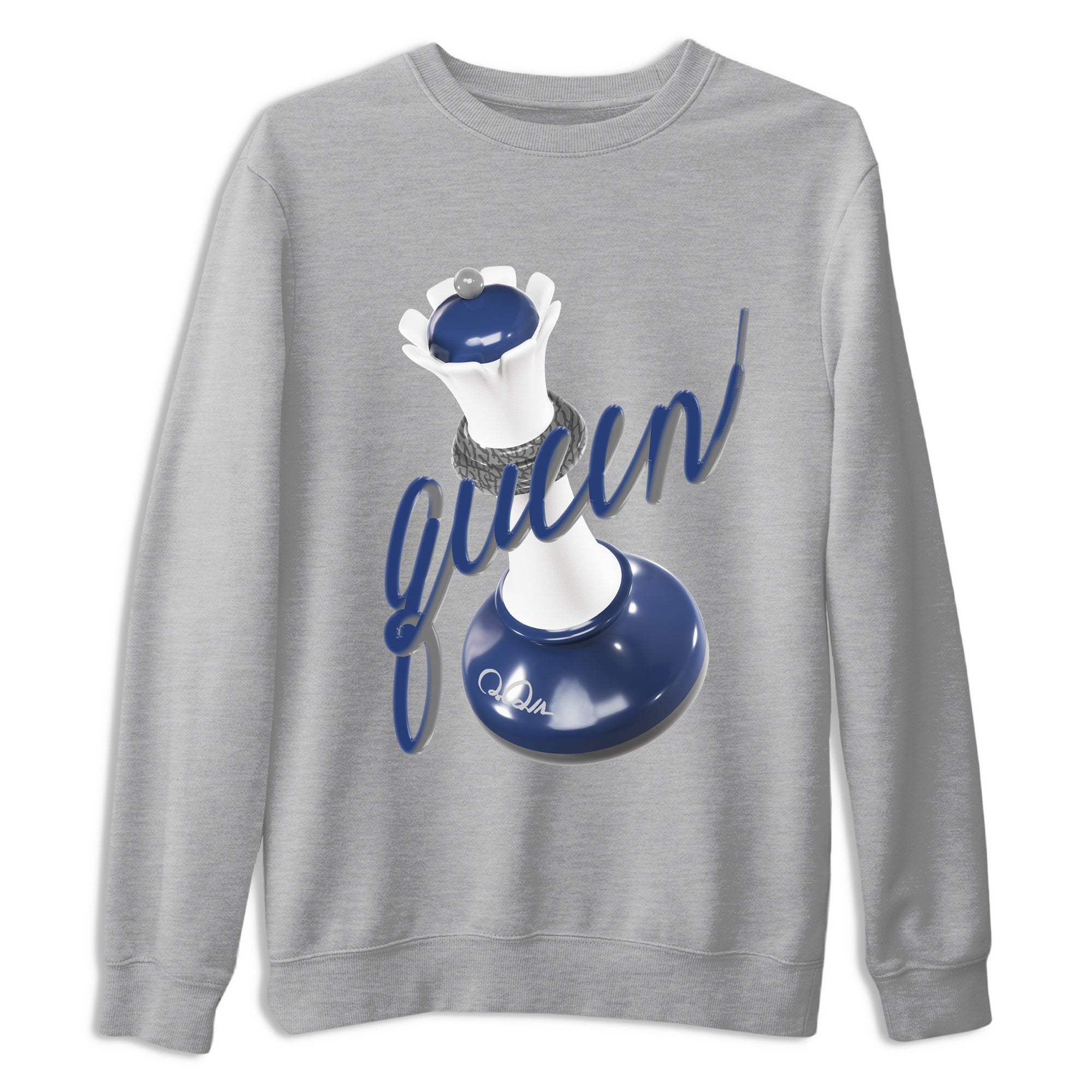 3s Midnight Navy shirt to match jordans 3D Queen sneaker tees AJ3 Midnight Navy SNRT Sneaker Release Tees unisex cotton Heather Grey 2 crew neck shirt
