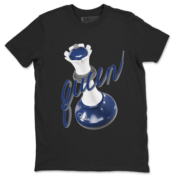 3s Midnight Navy shirt to match jordans 3D Queen sneaker tees AJ3 Midnight Navy SNRT Sneaker Release Tees unisex cotton Black 2 crew neck shirt