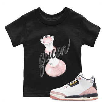 Air Jordan 3 GS Vintage Floral shirt to match jordans 3D Queen sneaker tees Air Jordan 3 Vintage Floral SNRT sneaker release tees baby toddler Black 1 cotton Shirt