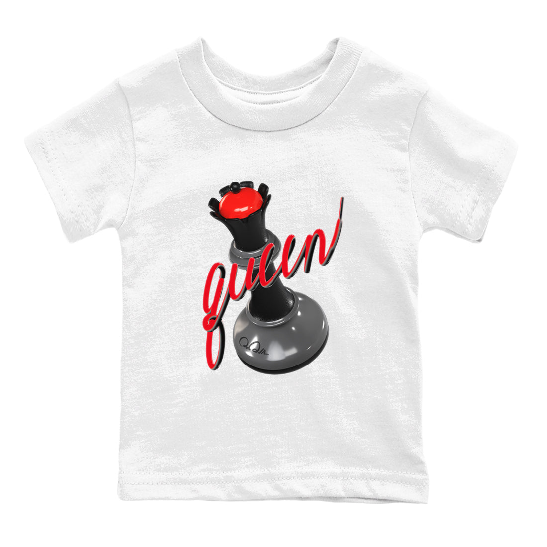 4s Bred Reimagined shirt to match jordans 3D Queen sneaker tees Air Jordan 4 Bred Reimagined SNRT Sneaker Release Tees Baby Toddler White 2 T-Shirt