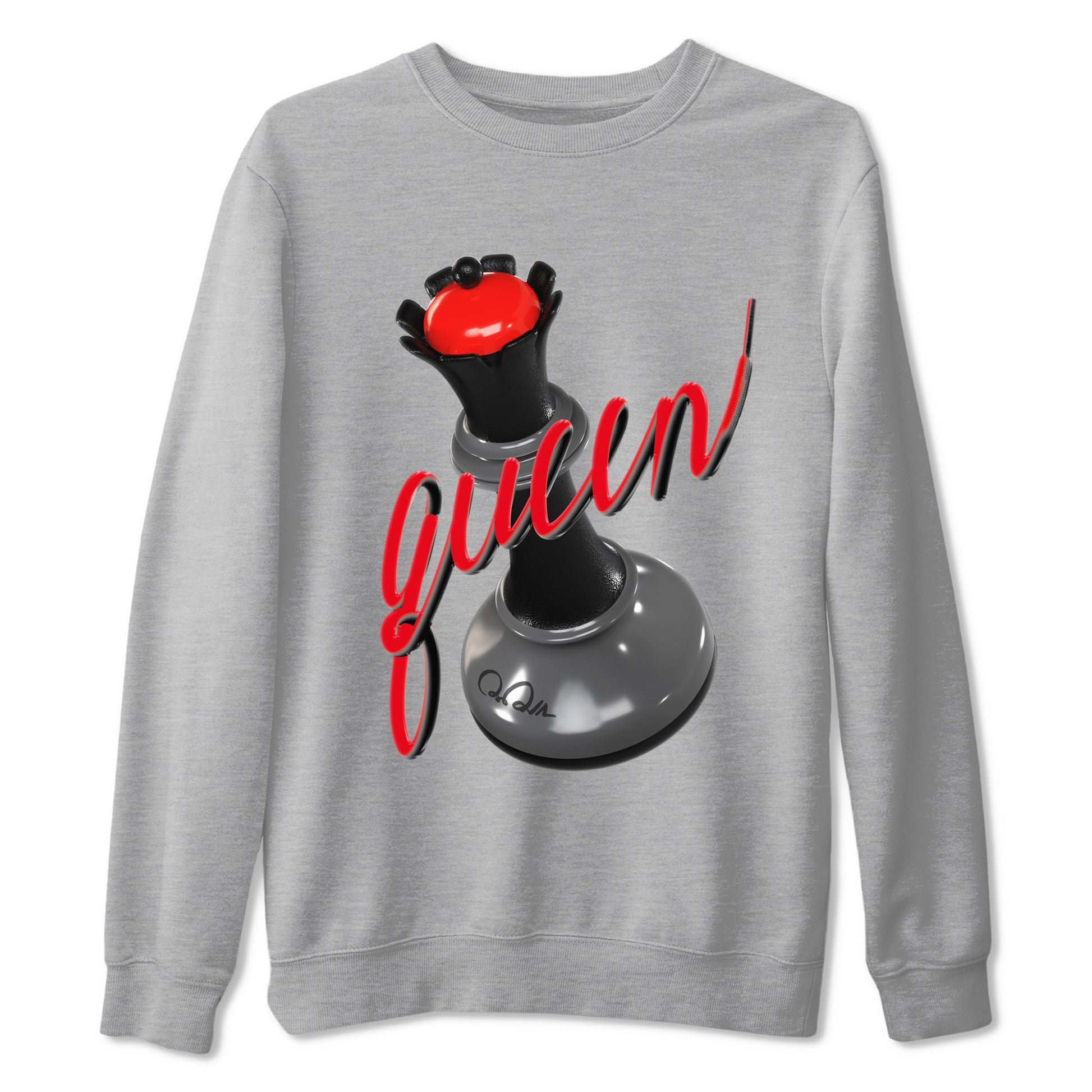 4s Bred Reimagined shirt to match jordans 3D Queen sneaker tees Air Jordan 4 Bred Reimagined SNRT Sneaker Release Tees Unisex Heather Grey 2 T-Shirt