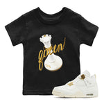 4s Sail shirt to match jordans 3D Queen sneaker tees Air Jordan 4 Sail SNRT sneaker release tees baby toddler Black 1 cotton Shirt