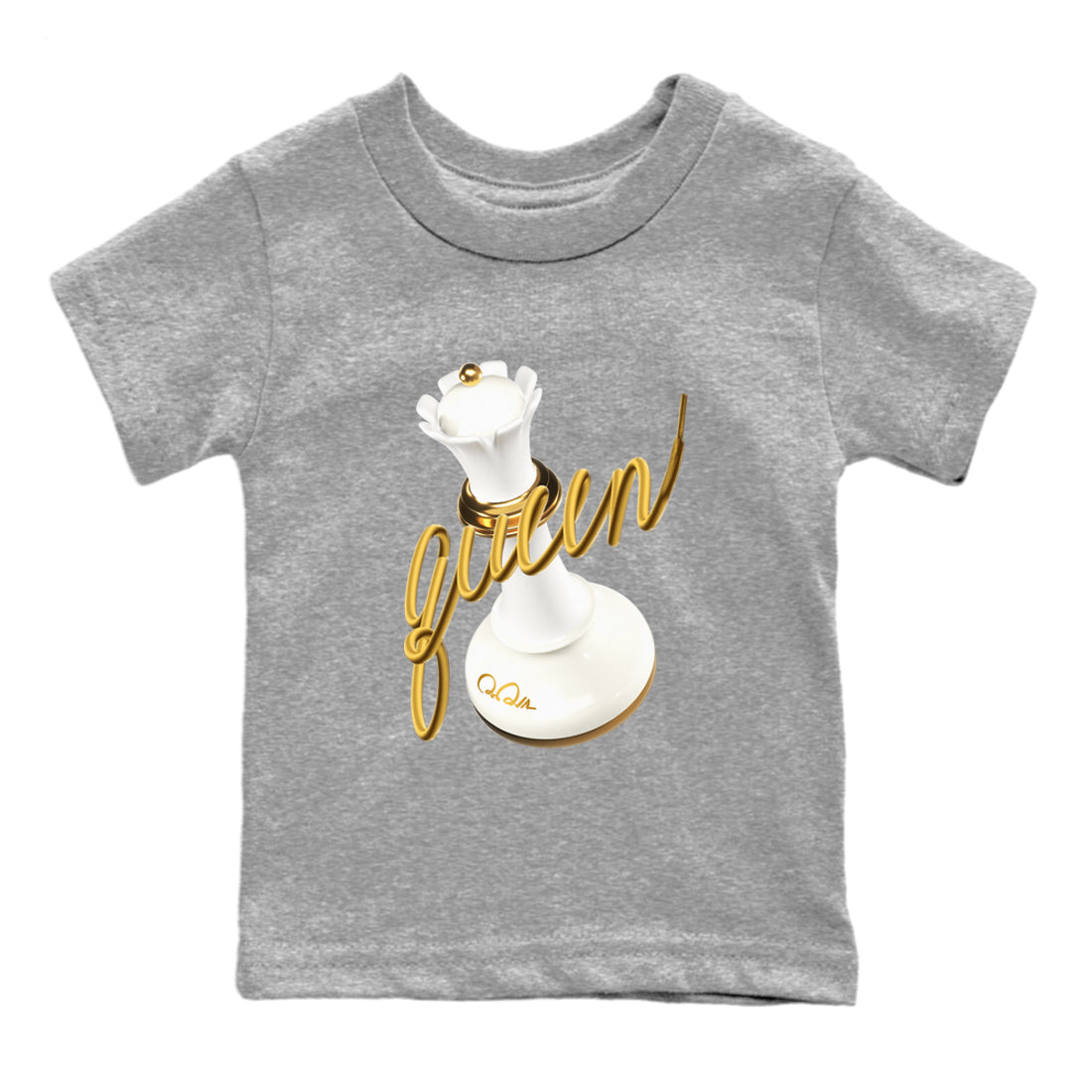 4s Sail shirt to match jordans 3D Queen sneaker tees Air Jordan 4 Sail SNRT sneaker release tees baby toddler Heather Grey 2 cotton Shirt