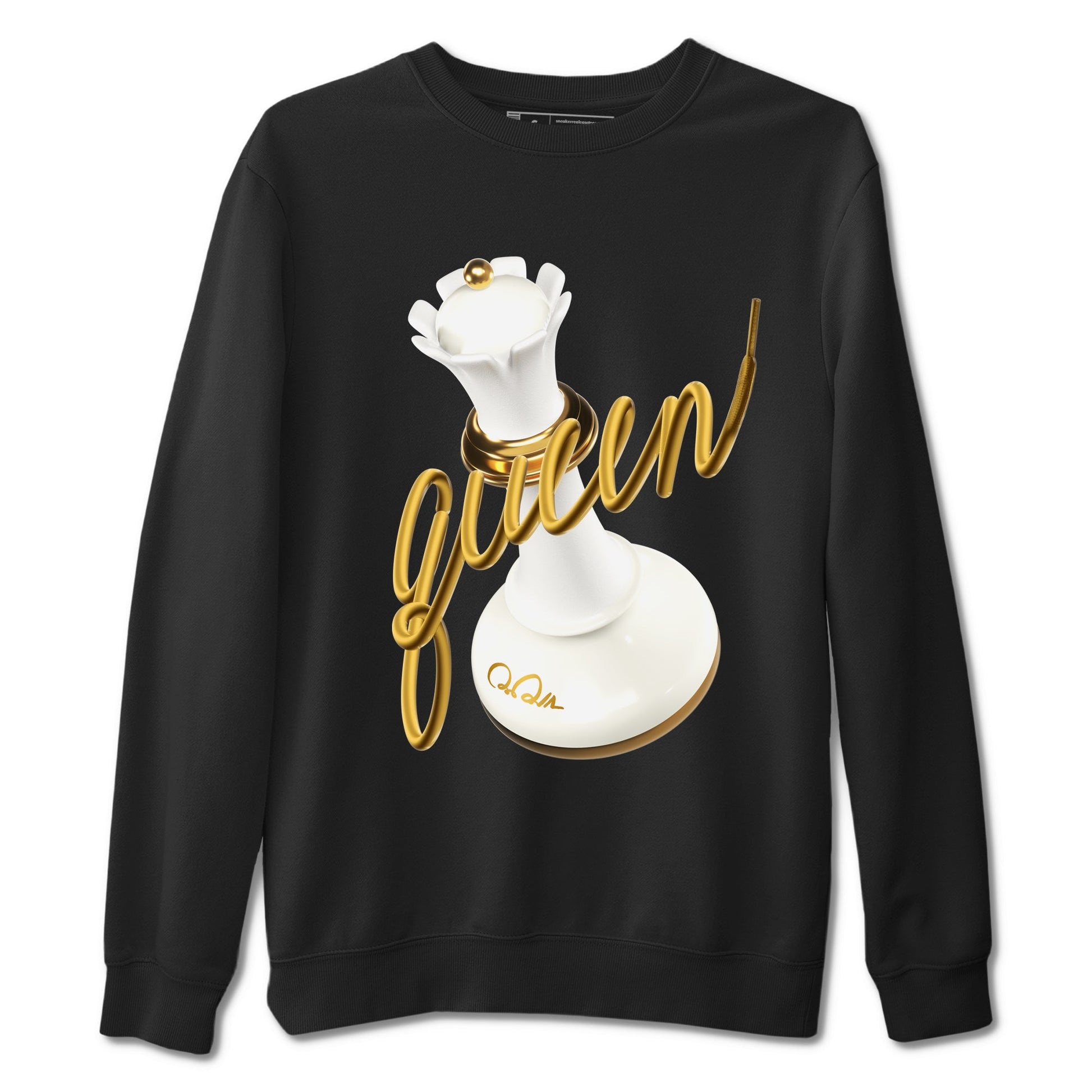 4s Sail shirt to match jordans 3D Queen sneaker tees Air Jordan 4 Sail SNRT Sneaker Release Tees unisex cotton Black 2 crew neck shirt