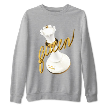 4s Sail shirt to match jordans 3D Queen sneaker tees Air Jordan 4 Sail SNRT Sneaker Release Tees unisex cotton Heather Grey 2 crew neck shirt
