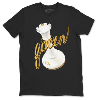4s Sail shirt to match jordans 3D Queen sneaker tees Air Jordan 4 Sail SNRT Sneaker Release Tees unisex cotton Black 2 crew neck shirt