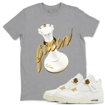 4s Sail shirt to match jordans 3D Queen sneaker tees Air Jordan 4 Sail SNRT Sneaker Release Tees unisex cotton Heather Grey 1 crew neck shirt