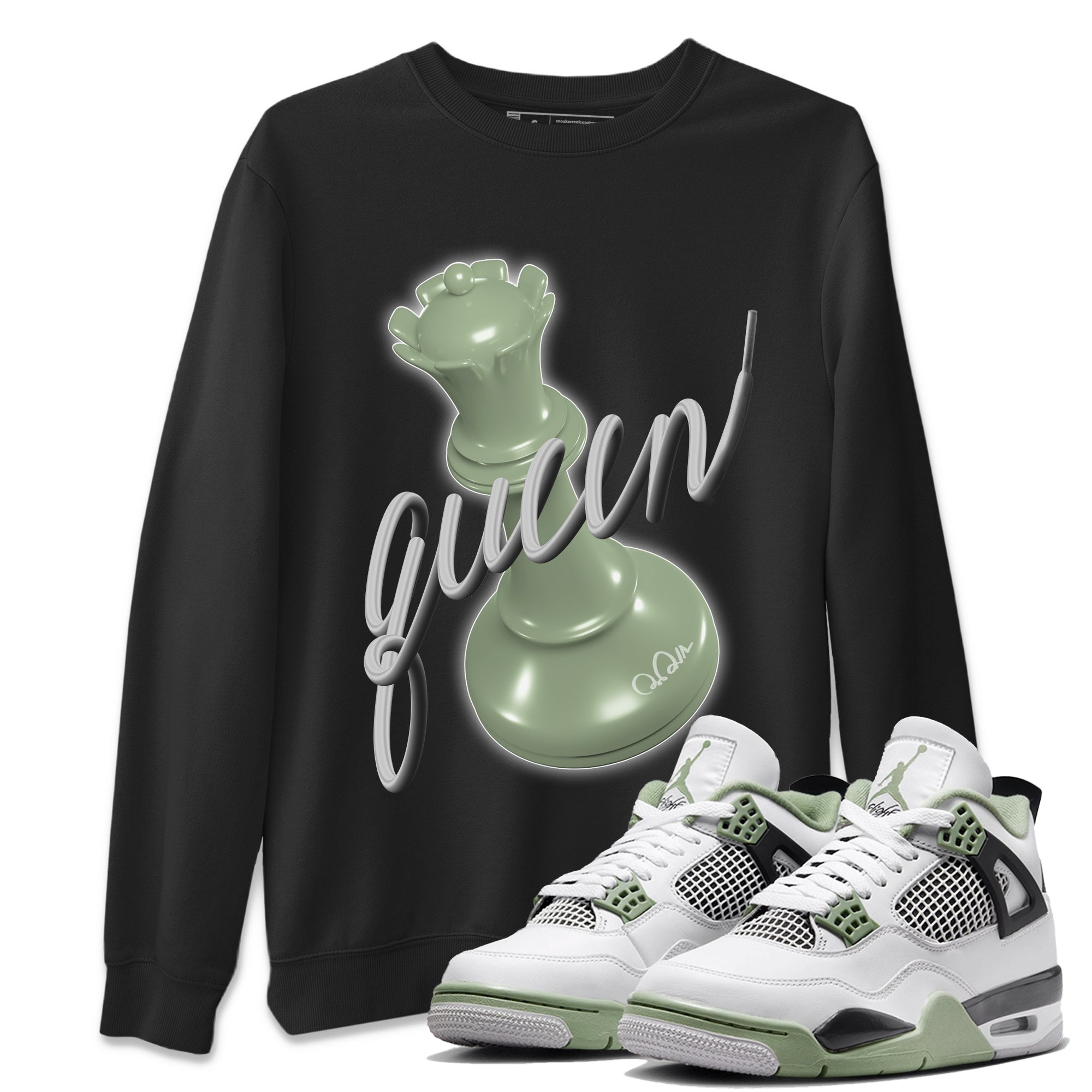 Jordan 4 Seafoam Sneaker Match Tees 3D Queen Sneaker Tees Jordan 4 Seafoam Sneaker Release Tees Unisex Shirts