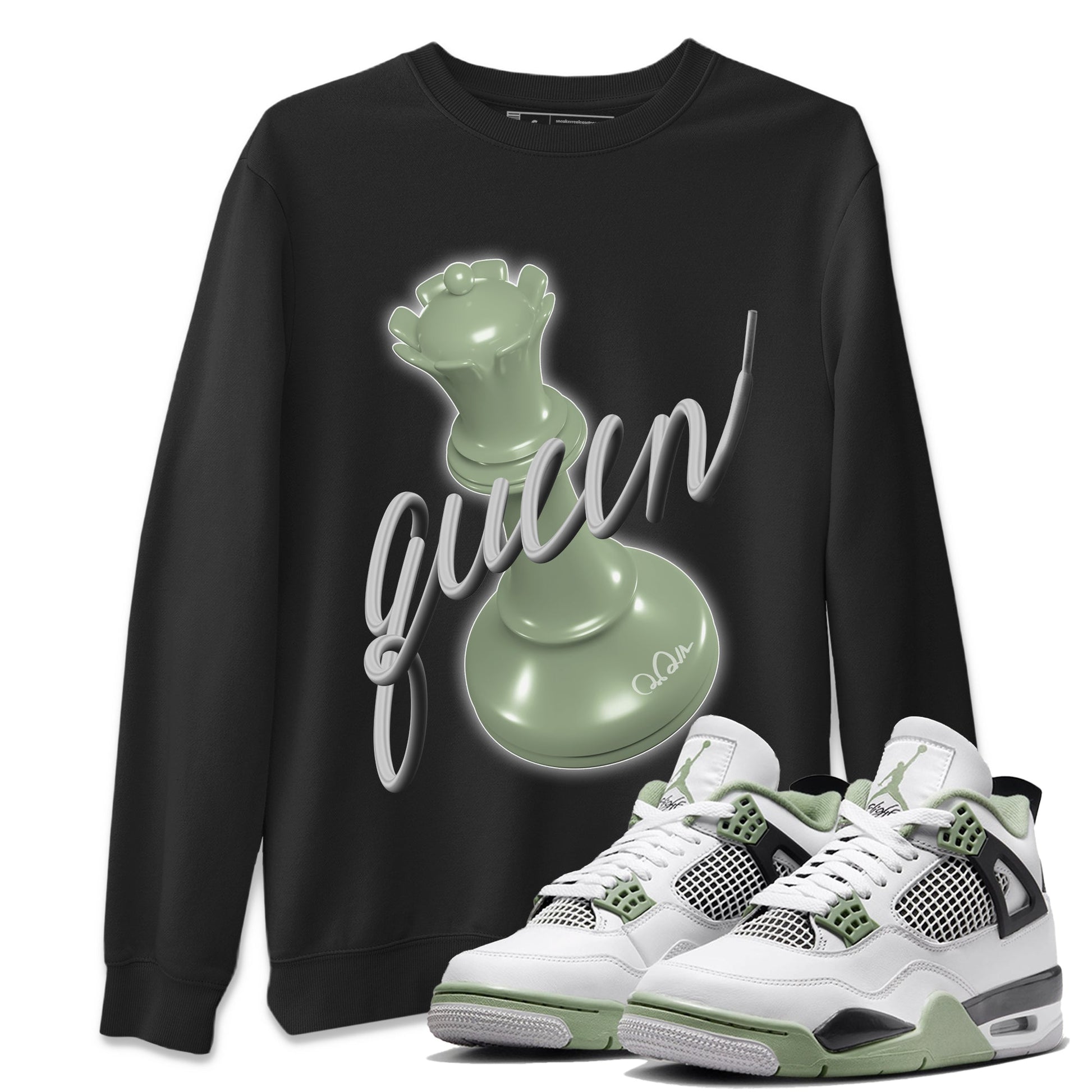 Jordan 4 Seafoam Sneaker Match Tees 3D Queen Sneaker Tees Jordan 4 Seafoam Sneaker Release Tees Unisex Shirts