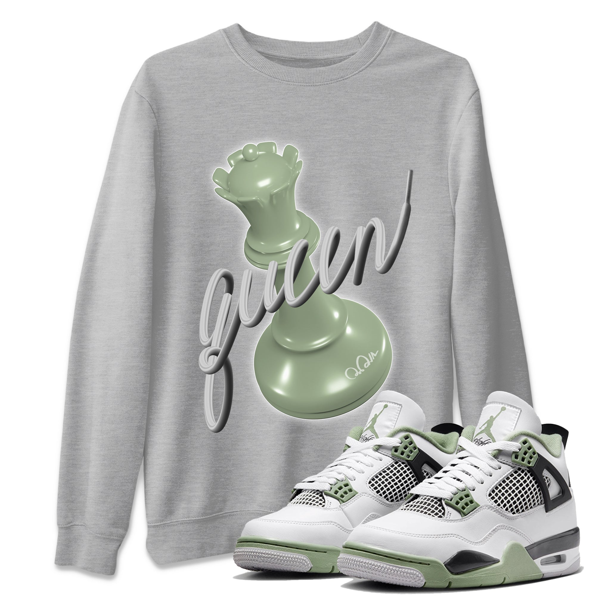 Jordan 4 Seafoam Sneaker Match Tees 3D Queen Sneaker Tees Jordan 4 Seafoam Sneaker Release Tees Unisex Shirts