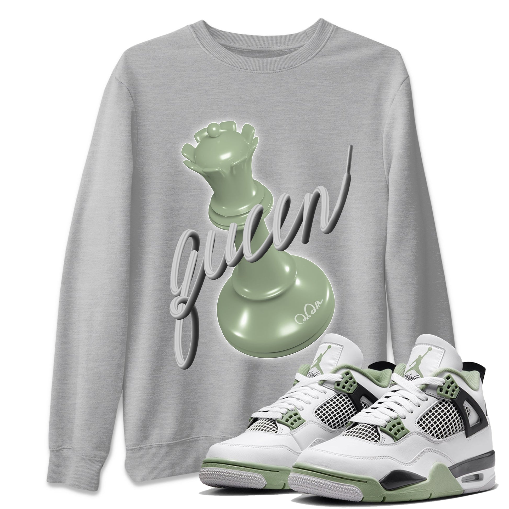 Jordan 4 Seafoam Sneaker Match Tees 3D Queen Sneaker Tees Jordan 4 Seafoam Sneaker Release Tees Unisex Shirts