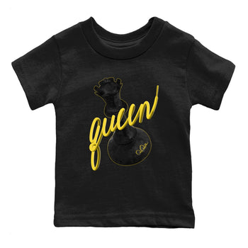 Air Jordan 4 Thunder Sneaker Match Tees 3D Queen Sneaker Tees AJ4 Thunder Jumpman Sneaker Release Tees Kids Shirts Black 2