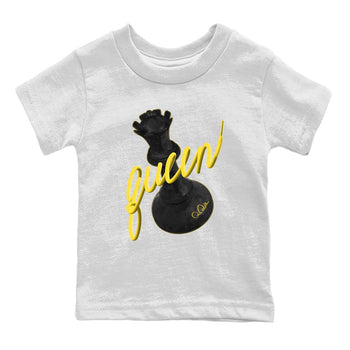 Air Jordan 4 Thunder Sneaker Match Tees 3D Queen Sneaker Tees AJ4 Thunder Jumpman Sneaker Release Tees Kids Shirts White 2