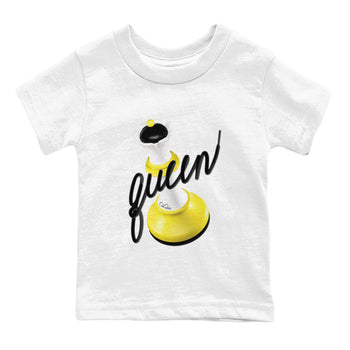 AJ4 Vivid Sulfur shirt to match jordans 3D Queen sneaker tees Air Jordan 4 Vivid Sulfur SNRT sneaker release tees baby toddler White 2 cotton Shirt