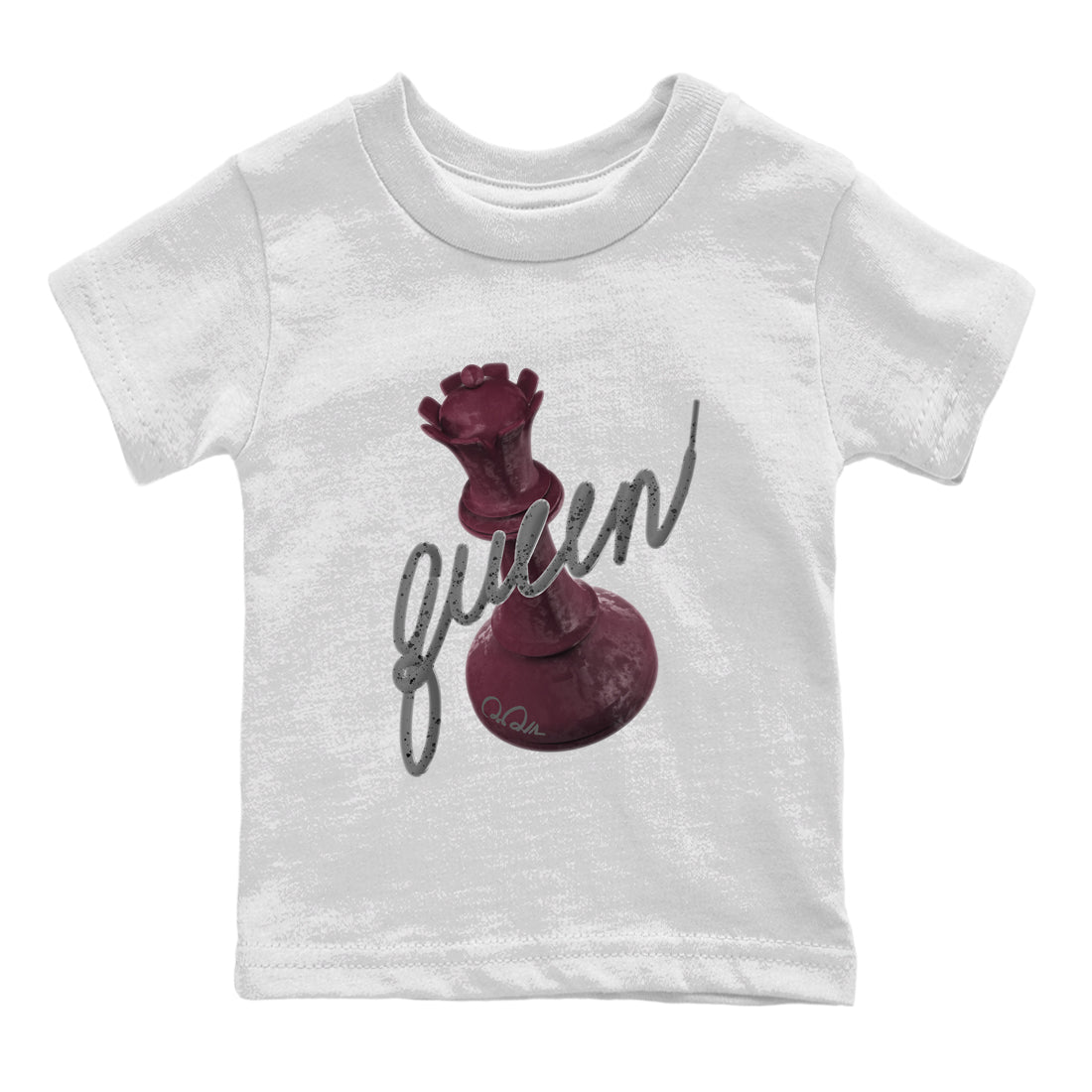 Air Jordan 5 Burgundy Sneaker Match Tees 3D Queen Sneaker Tees Air Jordan 5 Burgundy Sneaker Release Tees Kids Shirts White 2