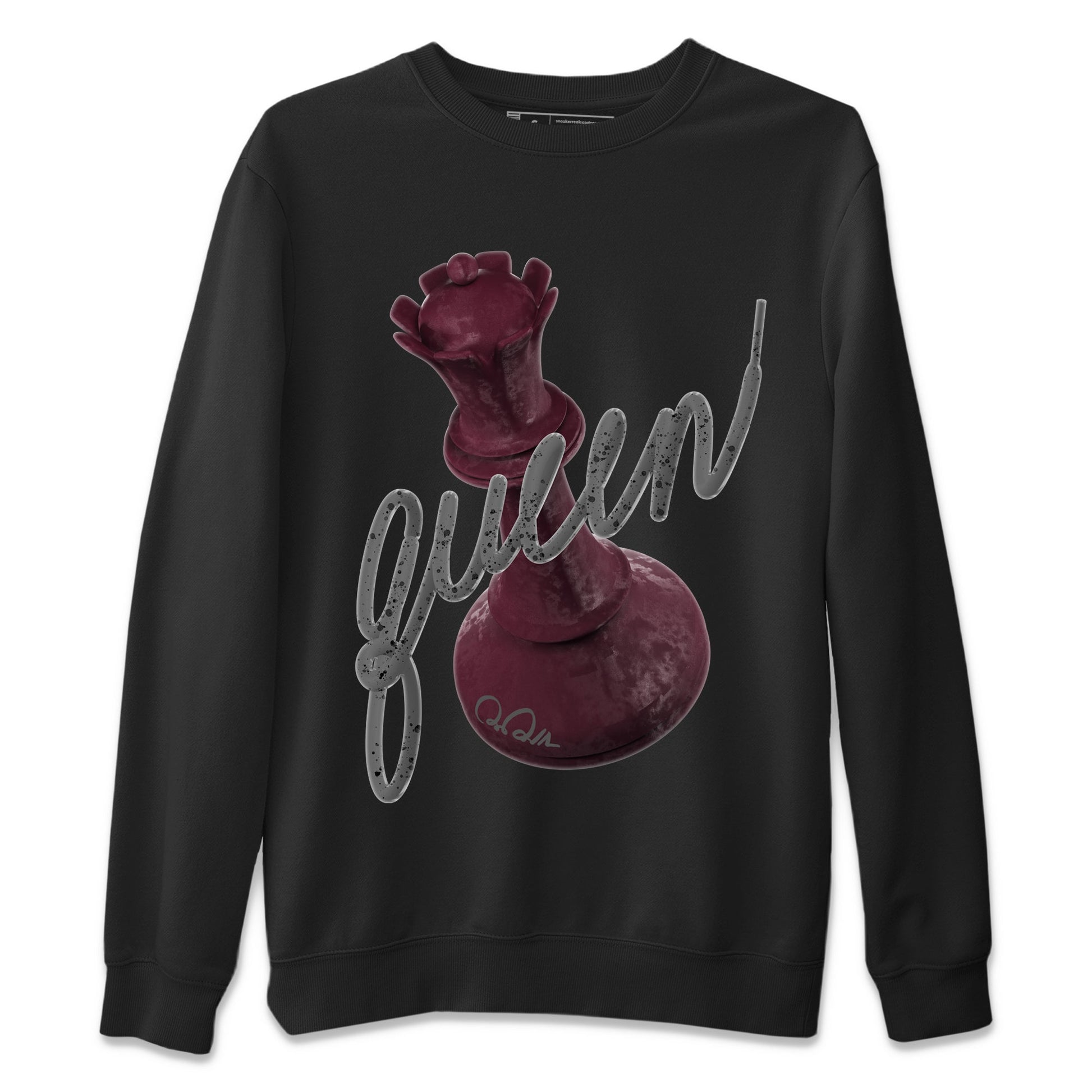 Air Jordan 5 Burgundy Sneaker Match Tees 3D Queen Sneaker Tees Air Jordan 5 Burgundy Sneaker Release Tees Unisex Shirts Black 2