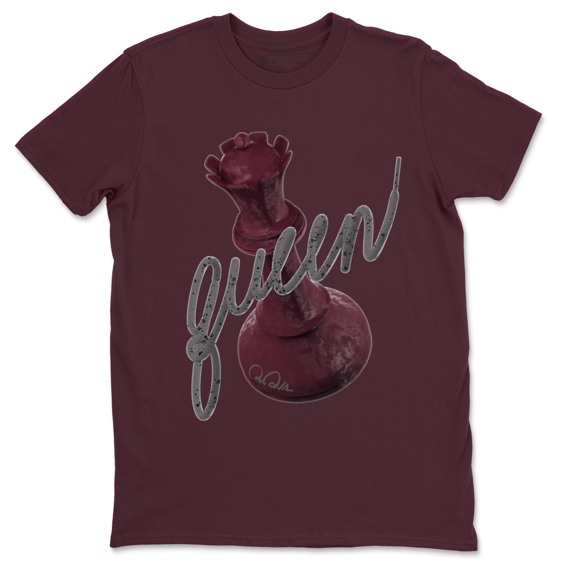 Air Jordan 5 Burgundy Sneaker Match Tees 3D Queen Sneaker Tees Air Jordan 5 Burgundy Sneaker Release Tees Unisex Shirts Maroon 2