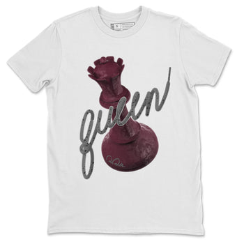 Air Jordan 5 Burgundy Sneaker Match Tees 3D Queen Sneaker Tees Air Jordan 5 Burgundy Sneaker Release Tees Unisex Shirts White 2