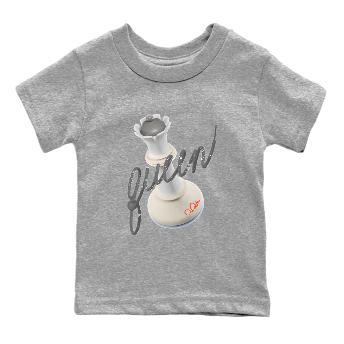 Air Jordan 5 Craft Sneaker Match Tees 3D Queen Sneaker Tees AJ5 SE Craft Sneaker Release Tees Kids Shirts Heather Grey 2