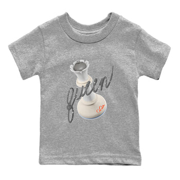 Air Jordan 5 Craft Sneaker Match Tees 3D Queen Sneaker Tees AJ5 SE Craft Sneaker Release Tees Kids Shirts Heather Grey 2