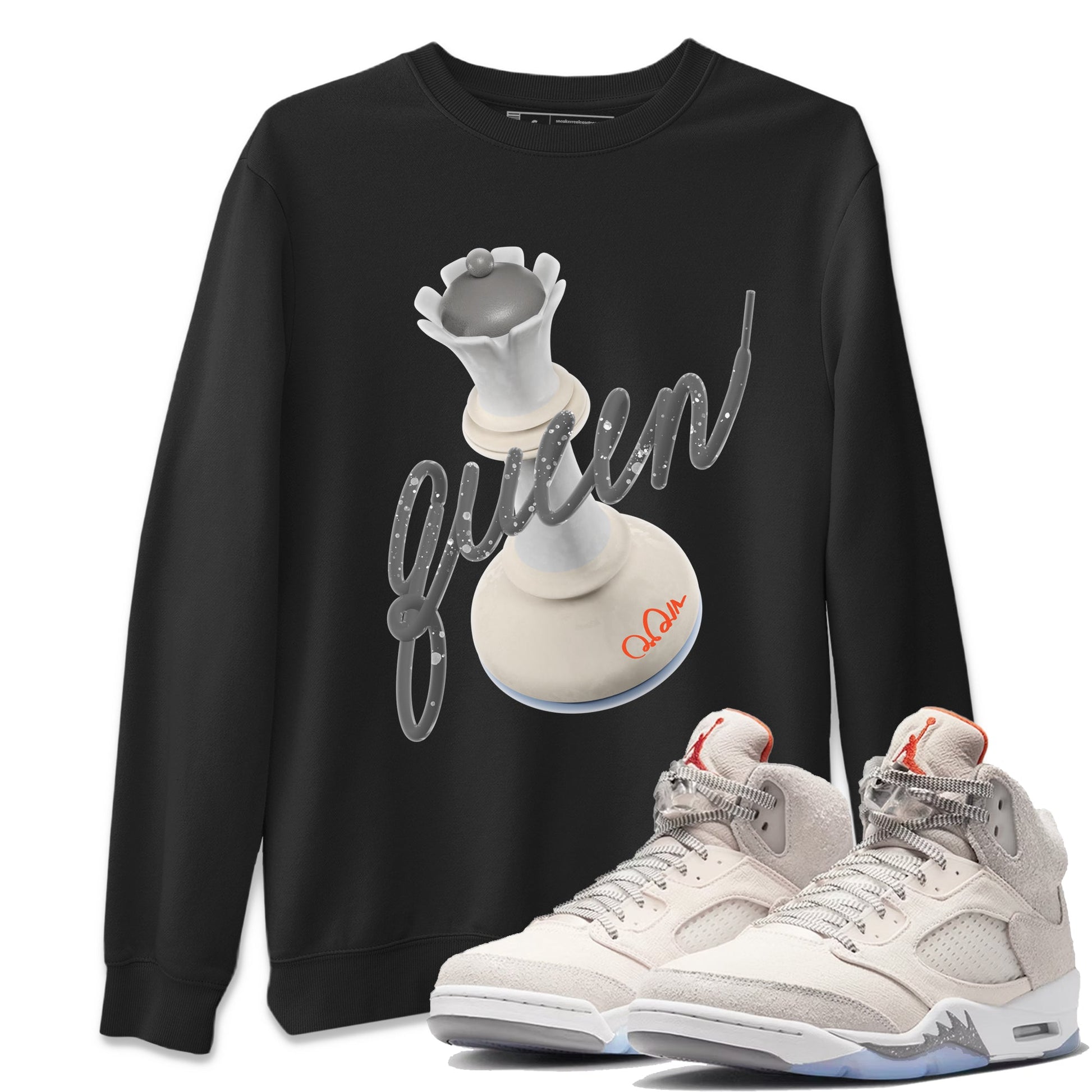 Air Jordan 5 Craft Sneaker Match Tees 3D Queen Sneaker Tees AJ5 SE Craft Sneaker Release Tees Unisex Shirts Black 1