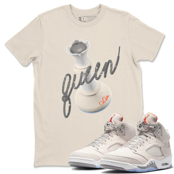 Air Jordan 5 Craft Sneaker Match Tees 3D Queen Sneaker Tees AJ5 SE Craft Sneaker Release Tees Unisex Shirts Natural 1