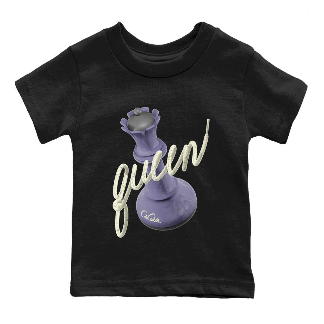 Air Jordan 5 Indigo Haze Sneaker Match Tees 3D Queen Sneaker Tees AJ5 Indigo Haze Sneaker Release Tees Kids Shirts Black 2