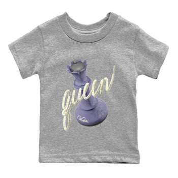 Air Jordan 5 Indigo Haze Sneaker Match Tees 3D Queen Sneaker Tees AJ5 Indigo Haze Sneaker Release Tees Kids Shirts Heather Grey 2