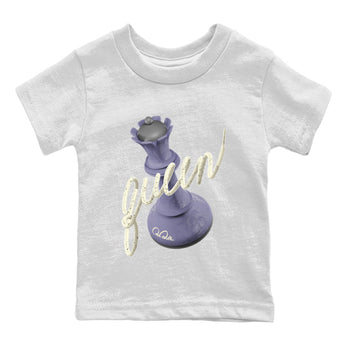 Air Jordan 5 Indigo Haze Sneaker Match Tees 3D Queen Sneaker Tees AJ5 Indigo Haze Sneaker Release Tees Kids Shirts White 2