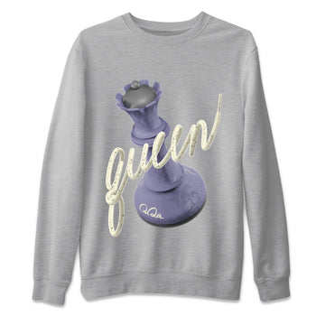 Air Jordan 5 Indigo Haze Sneaker Match Tees 3D Queen Sneaker Tees AJ5 Indigo Haze Sneaker Release Tees Unisex Shirts Heather Grey 2