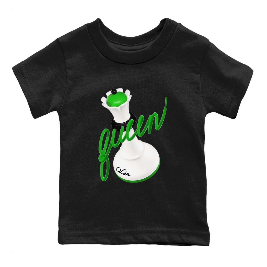 Air Jordan 5 Lucky Green shirt to match jordans 3D Queen sneaker tees AJ5 Lucky Green SNRT sneaker release tees baby toddler Black 2 cotton Shirt