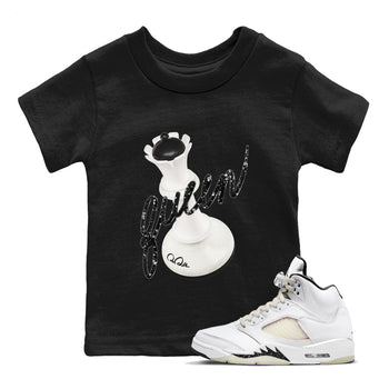 5s Sail shirt to match jordans 3D Queen sneaker tees Air Jordan 5 Sail SNRT sneaker release tees baby toddler Black 1 cotton Shirt