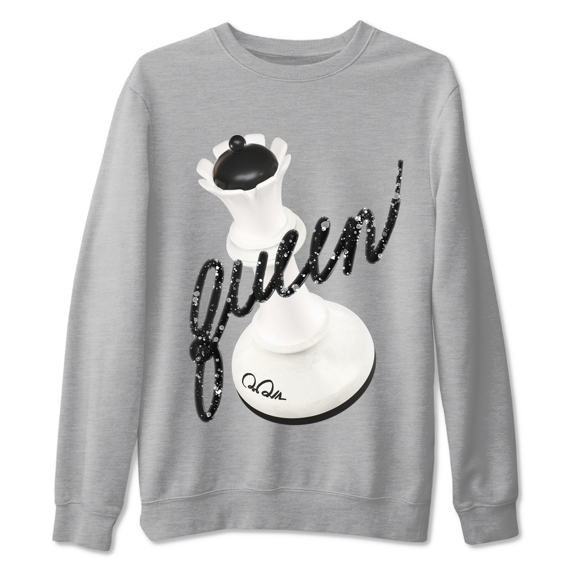 5s Sail shirt to match jordans 3D Queen sneaker tees Air Jordan 5 Sail SNRT Sneaker Release Tees unisex cotton Heather Grey 2 crew neck shirt