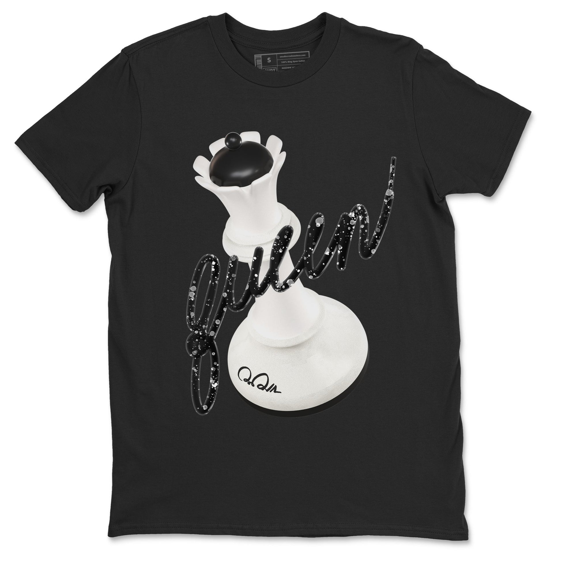 5s Sail shirt to match jordans 3D Queen sneaker tees Air Jordan 5 Sail SNRT Sneaker Release Tees unisex cotton Black 2 crew neck shirt