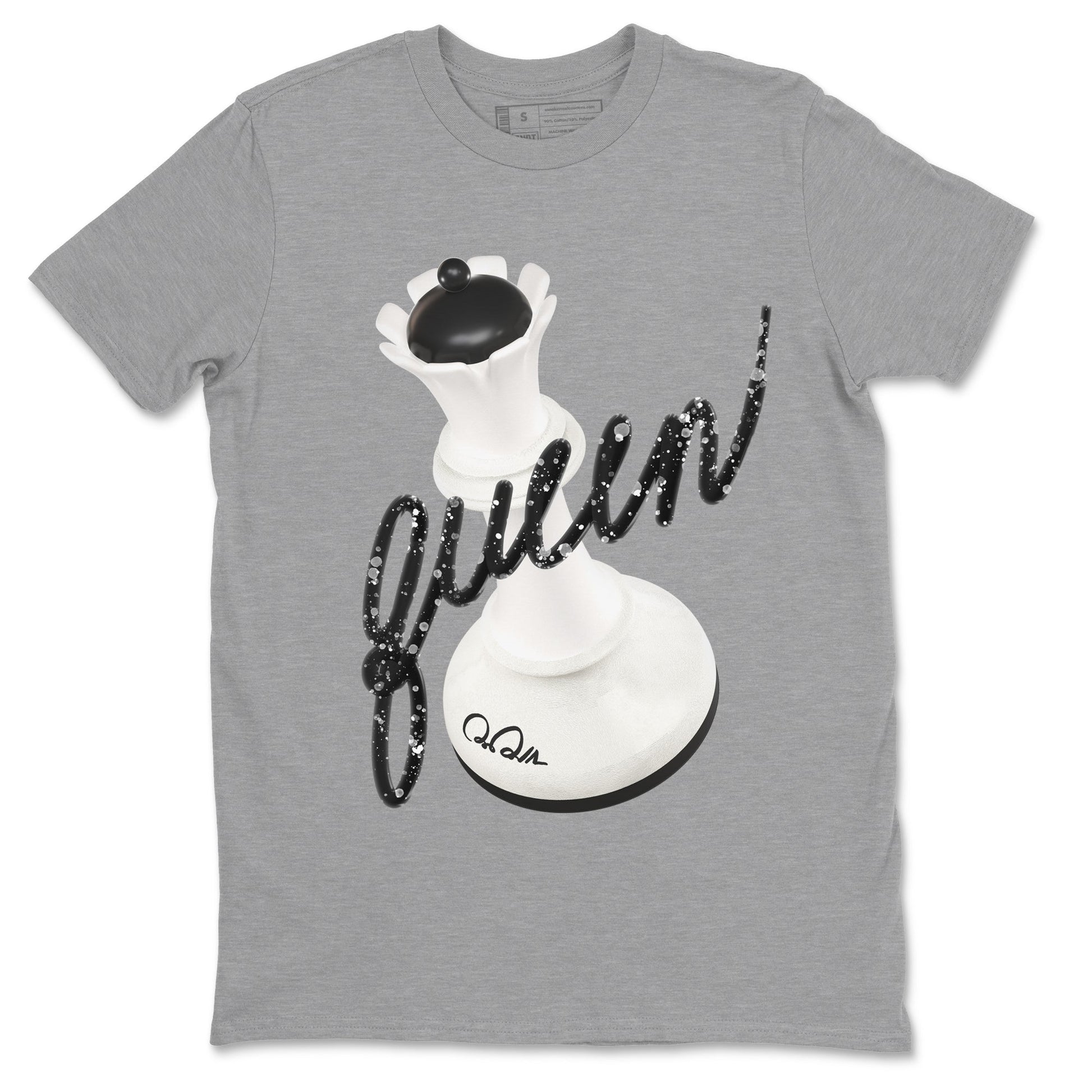 5s Sail shirt to match jordans 3D Queen sneaker tees Air Jordan 5 Sail SNRT Sneaker Release Tees unisex cotton Heather Grey 2 crew neck shirt