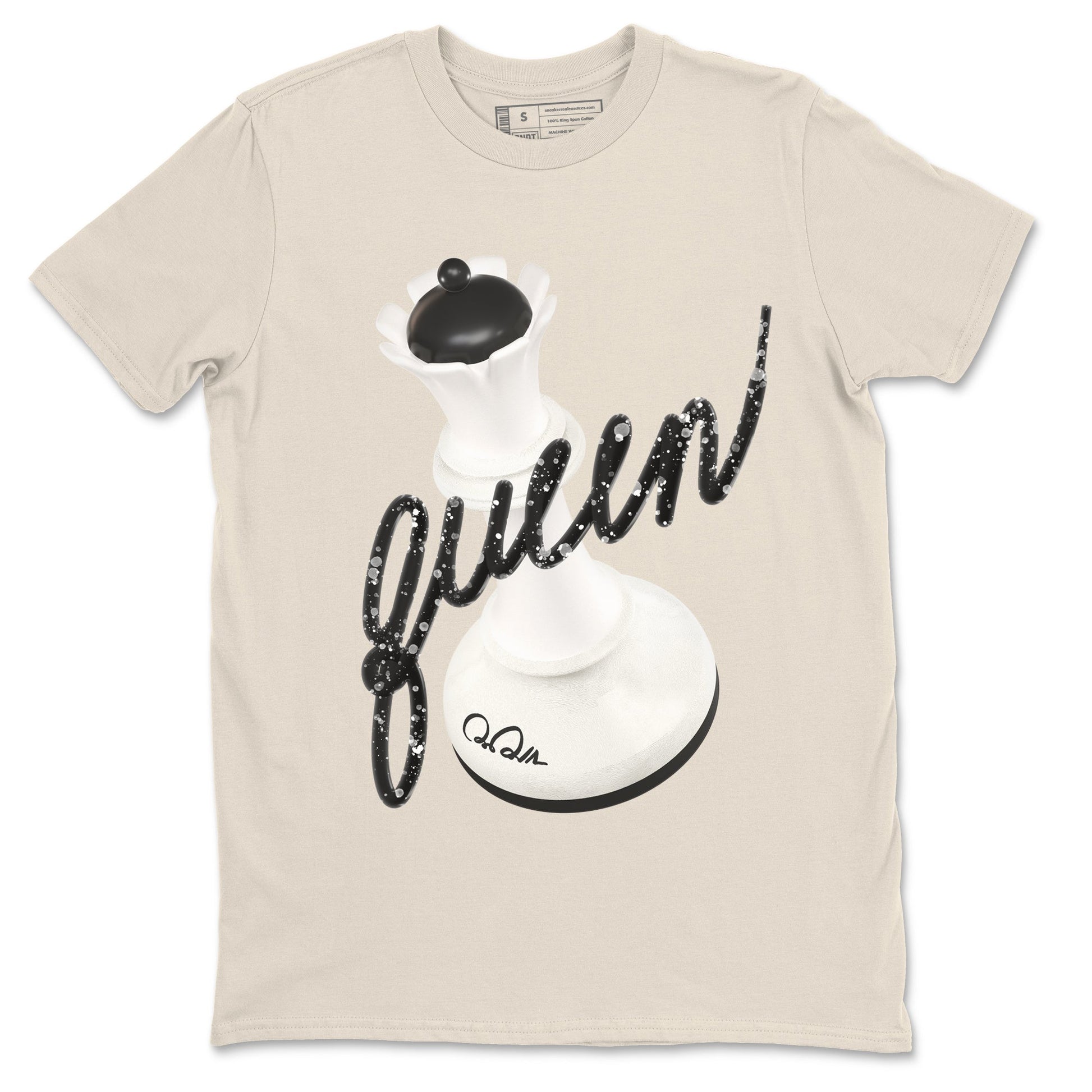 5s Sail shirt to match jordans 3D Queen sneaker tees Air Jordan 5 Sail SNRT Sneaker Release Tees unisex cotton Natural 2 crew neck shirt