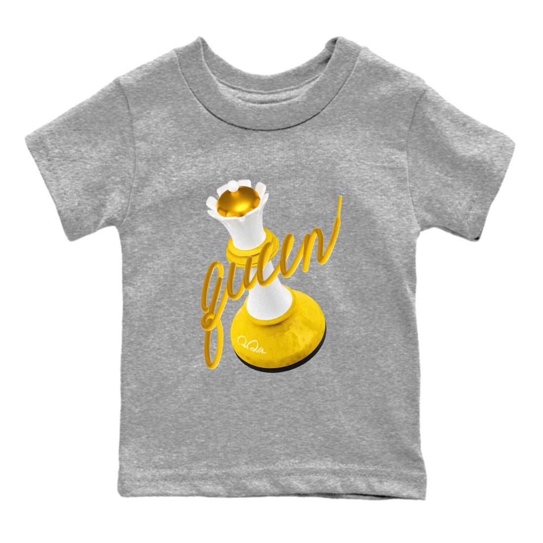 6s Yellow Ochre shirt to match jordans 3D Queen sneaker tees Air Jordan 6 Yellow Ochre SNRT Sneaker Release Tees Baby Toddler Heather Grey 2 T-Shirt