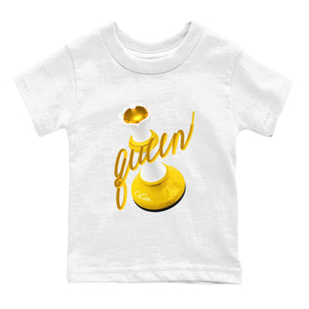 6s Yellow Ochre shirt to match jordans 3D Queen sneaker tees Air Jordan 6 Yellow Ochre SNRT Sneaker Release Tees Baby Toddler White 2 T-Shirt