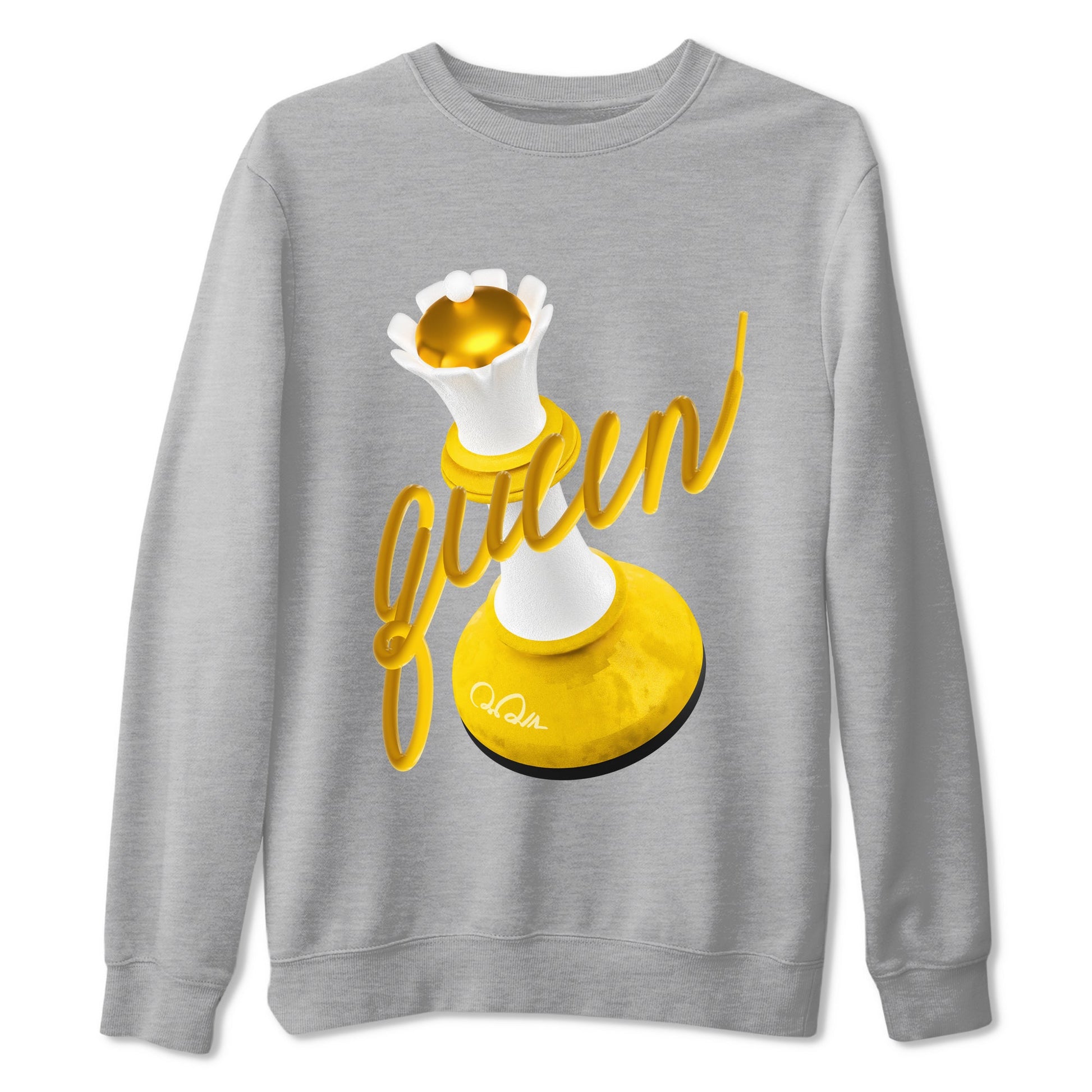 6s Yellow Ochre shirt to match jordans 3D Queen sneaker tees Air Jordan 6 Yellow Ochre SNRT Sneaker Release Tees Unisex Heather Grey 2 T-Shirt