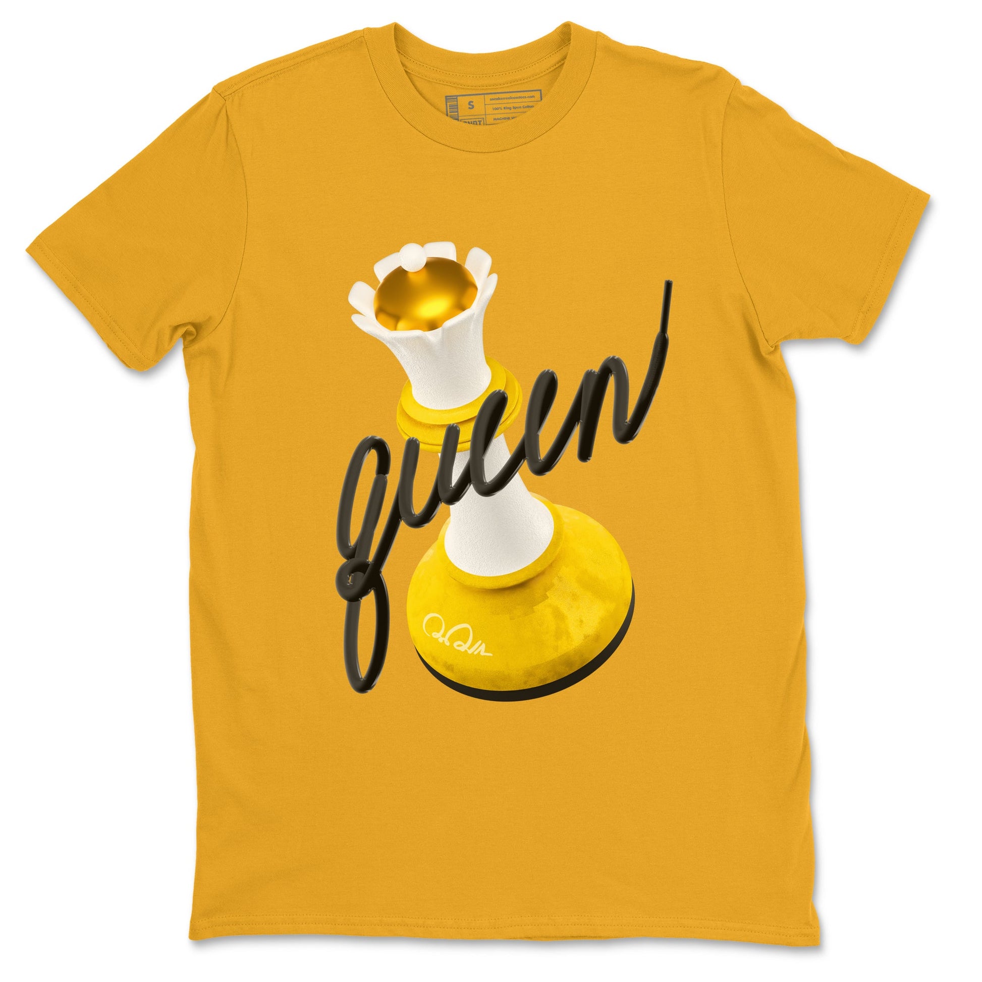6s Yellow Ochre shirt to match jordans 3D Queen sneaker tees Air Jordan 6 Yellow Ochre SNRT Sneaker Release Tees Unisex Gold 2 T-Shirt