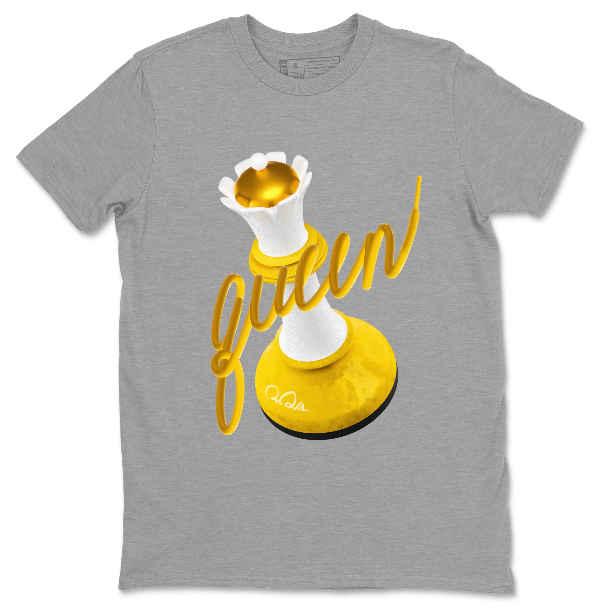 6s Yellow Ochre shirt to match jordans 3D Queen sneaker tees Air Jordan 6 Yellow Ochre SNRT Sneaker Release Tees Unisex Heather Grey 2 T-Shirt