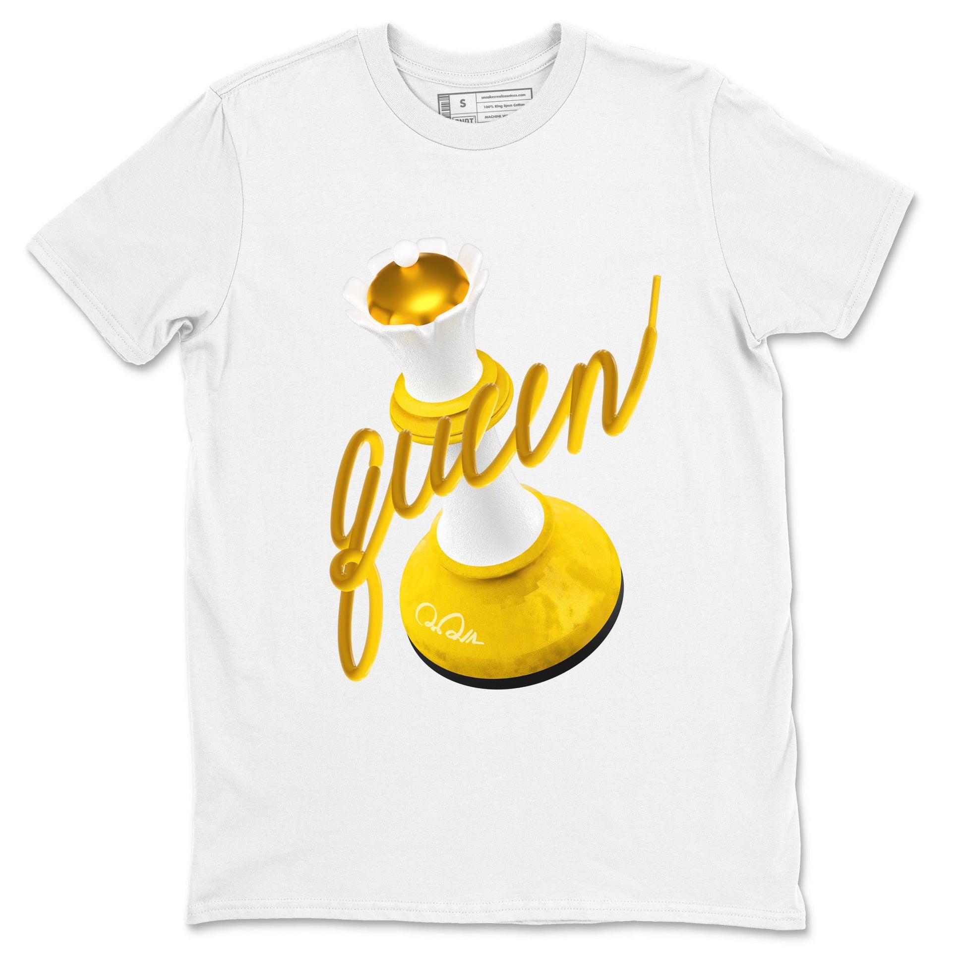 6s Yellow Ochre shirt to match jordans 3D Queen sneaker tees Air Jordan 6 Yellow Ochre SNRT Sneaker Release Tees Unisex White 2 T-Shirt